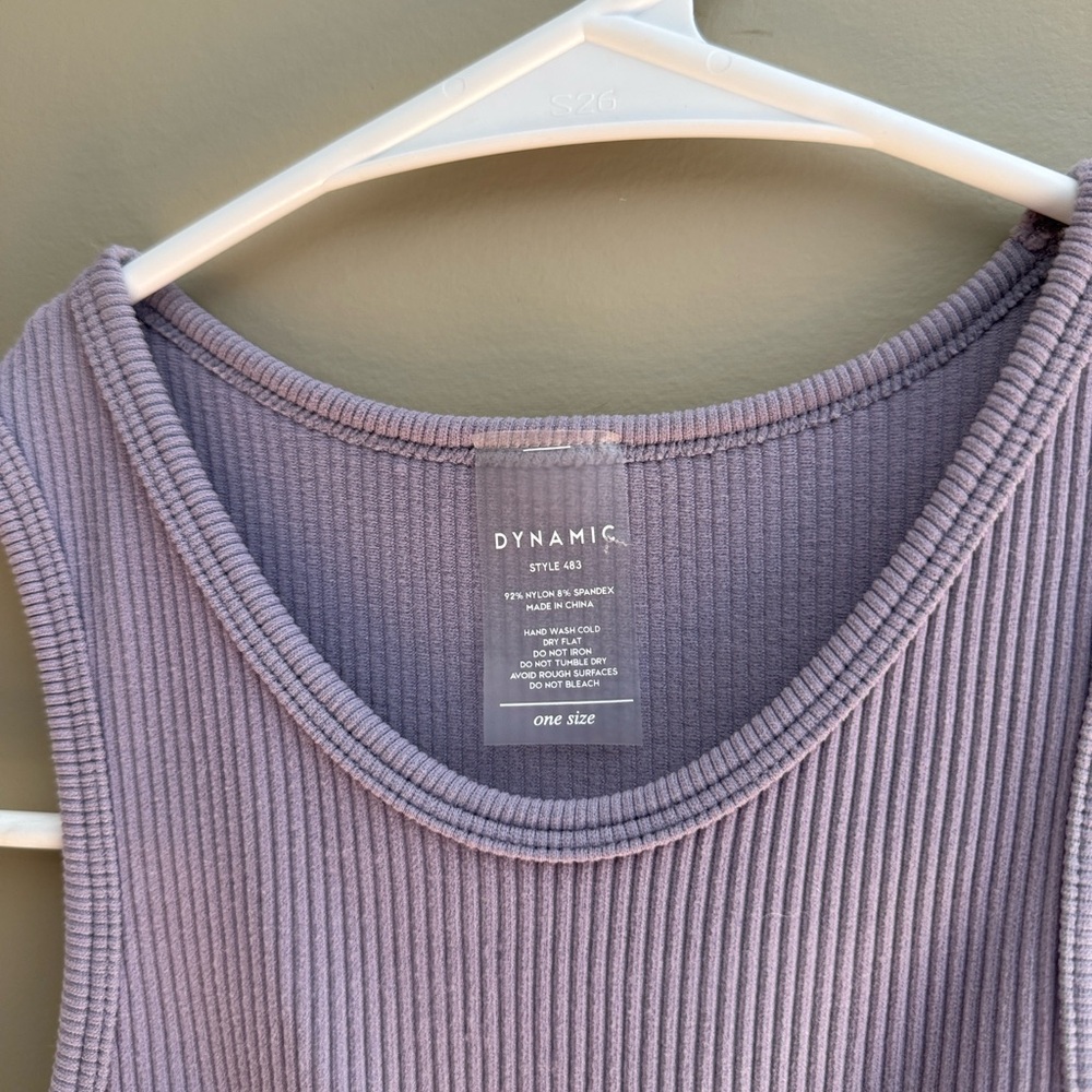 Lavender Ribbed Tank Top - Picture 2 of 4